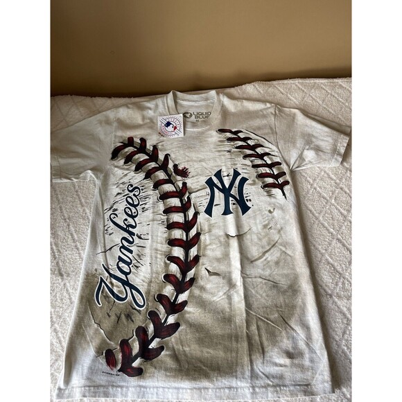 Liquid Blue New York Yankees Baseball Graphic Tie Dye Shirt MLB Size Medium. - Picture 7 of 11
